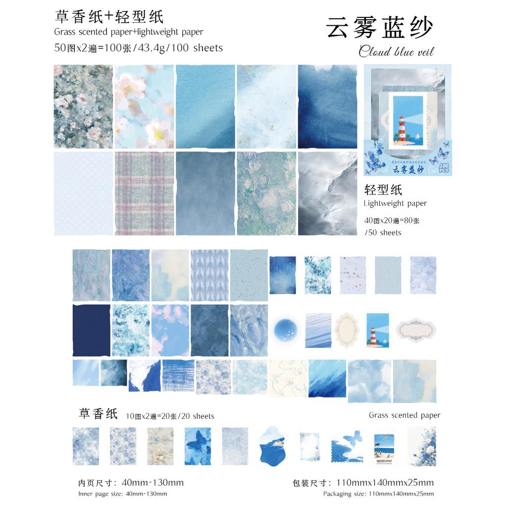Journal Diy Decoration Paper Pack 100 Sheets 4 Styles Ins Style
