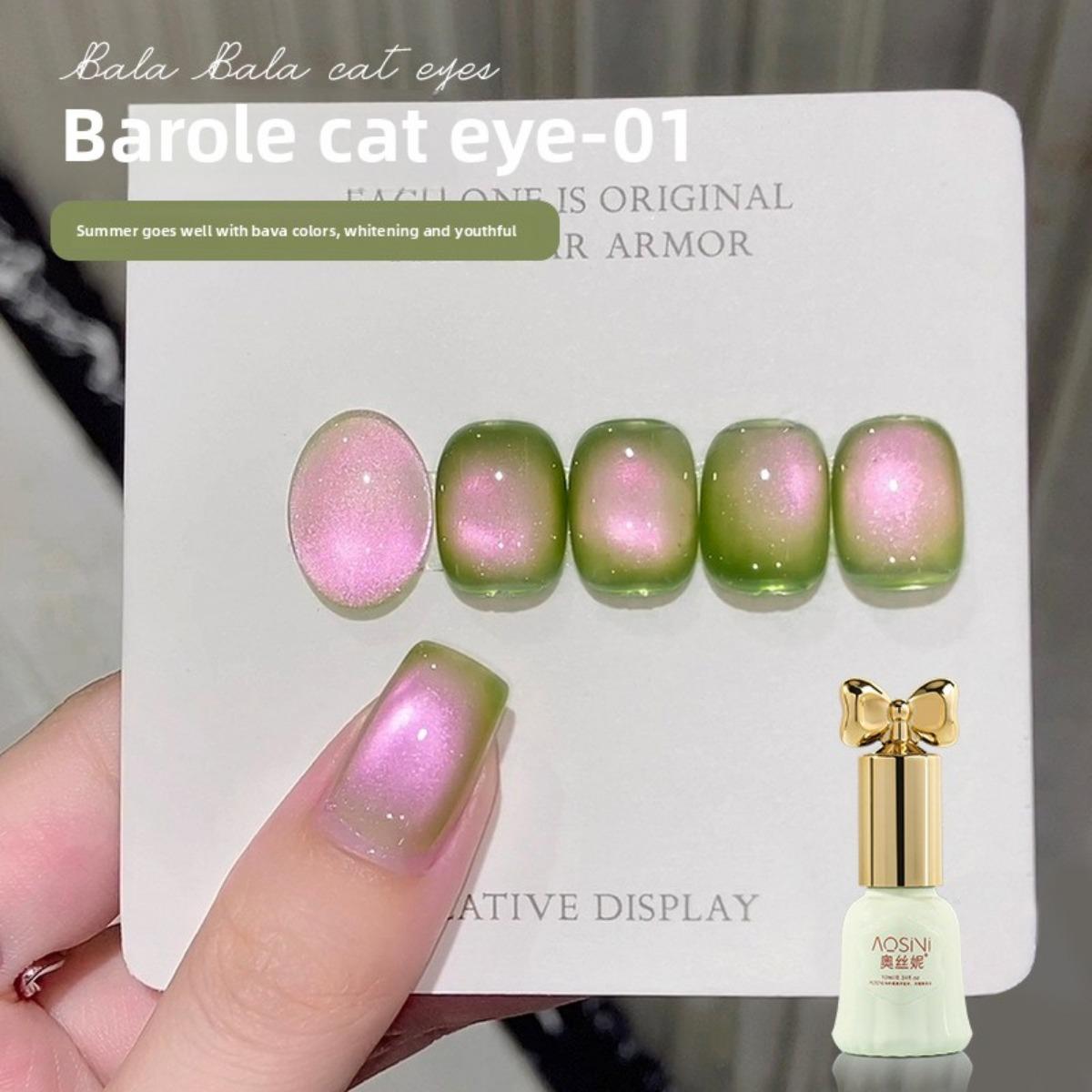 

Красный гуава кошачий глаз лак для ногтей клей популярный популярный яркий зеленый стеклянные бусины для улучшения ногтей кошачий глаз 01