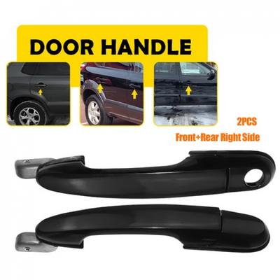For Hyundai Tucson Handle Exterior Outside 2x Door Black Side Right Front&Rear