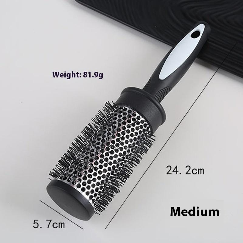 1Pc Curl Nylon Paddle Brush with Aluminum Barrel Rollers Quick Curls Styling Tool Anti Static Salon Results Home Hair Essential