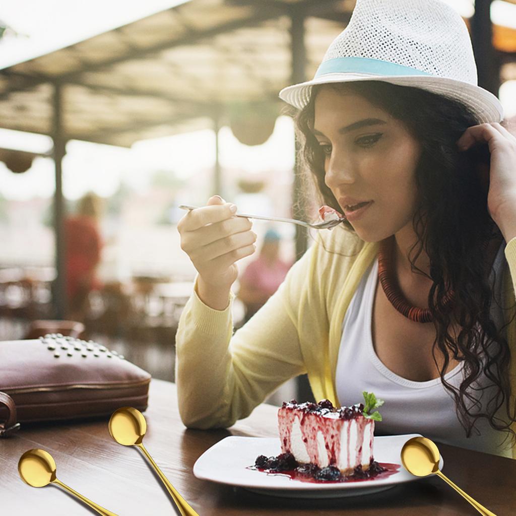 Goldene Kaffeelöffel, 18/8 Edelstahl Goldene Espresso-Löffel, 5,2 Zoll Vogue Mini-Teelöffel, Cappuccino-Rührlöffel, Sma