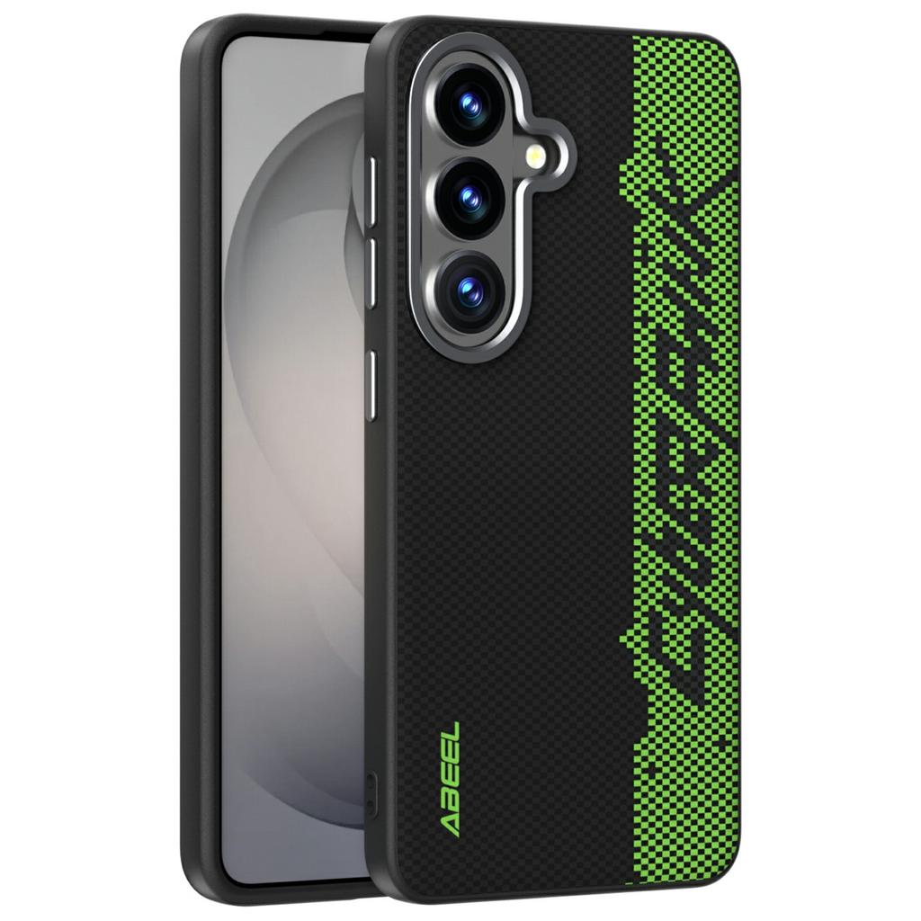 ABEEL For Samsung Galaxy S26 / S26 Pro Magnetic Case Micro-Embossing 6D Printed PC TPU Aluminum Alloy Leather Phone Cover