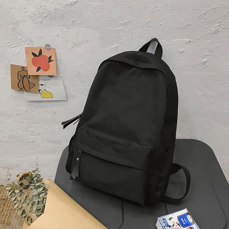 Schoolbag Japanese Men's Schoolbag Korean Version of Simple and Versatile Solid Color Student Unprinted Junior High School Mori Ins Backpack