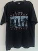 T-shirt Nera Vintage Anni '90 LIVE V Rock Band World Tour Uomo Taglia XL