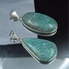Amazonite Antique Oval-Pear 84.05 Ct Pendant Healing Stone 925 Silver Gemstone AR-1715-S