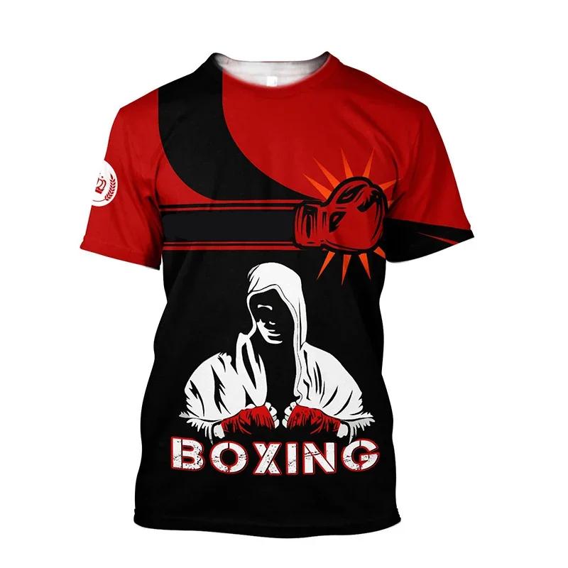 Boxing Training Women's T-shirt Quick Dry Loose Casual Sports Tough Guy Style Men Round Neck Short Sleeve Oversized Comfortable Clothing