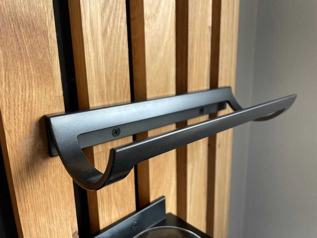 Oak Lamele wine and glass rack 98x40cm