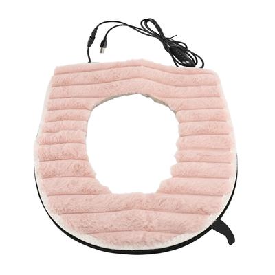 Coprisedile WC Riscaldato Alimentato da USB Cuscino Riscaldante per Sedile in Velluto Lavabile per la Casa