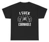 I Suck At Cornhole T Shirt Funny Tailgating Day Drinking Silly Gen Z Prank Tee