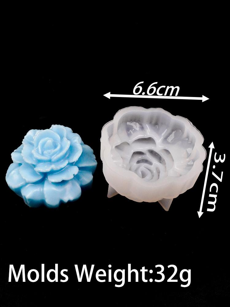 Small Flower Series Silicone Candle Mold 3D Rose Peony Soap Chocolate Cake Baking Tools DIY Aromath Gypsum Resin Craft Molds