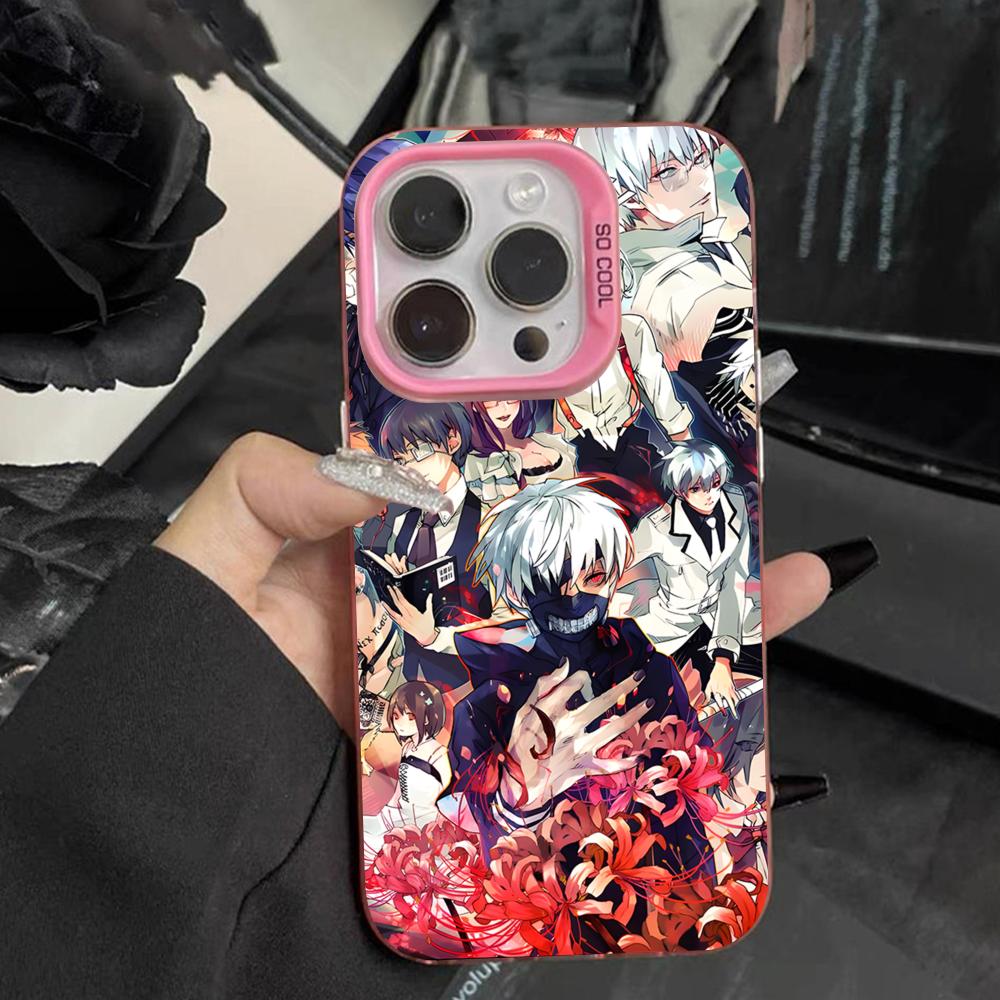 Anime Tokyo Ghoul Mobile Phone Case for iPhone 17 16 15 14 13 12 11 X XR XS 8 7 Pro Max Plus Translucent Pink Cover Cover Pretty