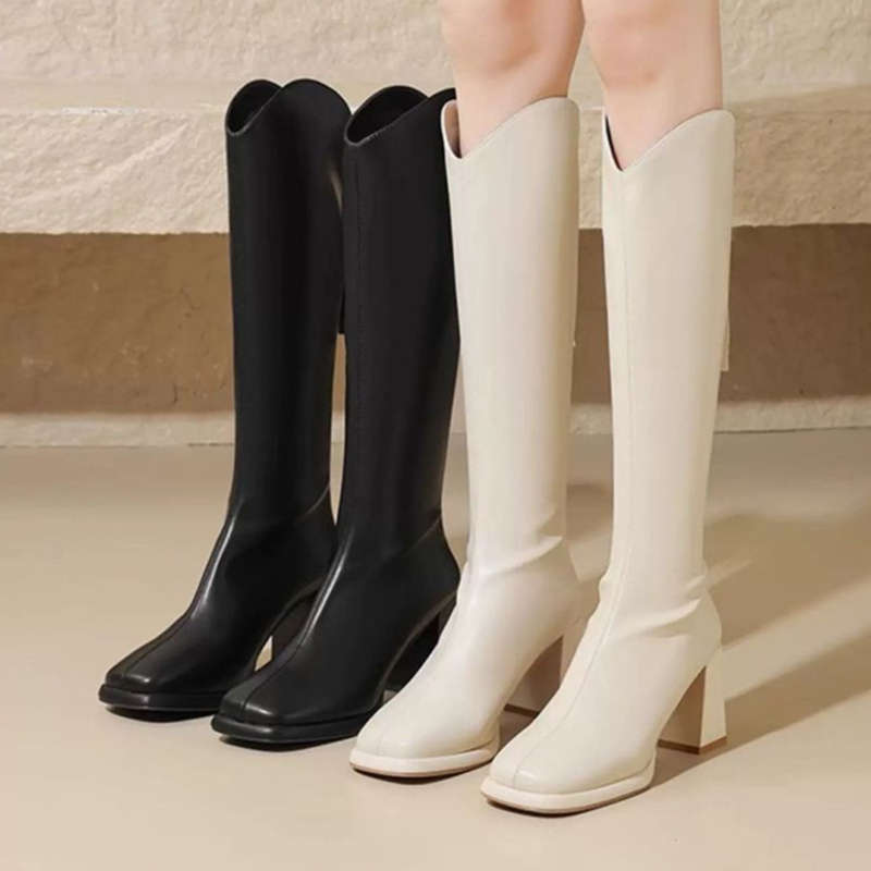 Tall boots for autumn and winter 2026  fashionable high-heeled knight boots for women