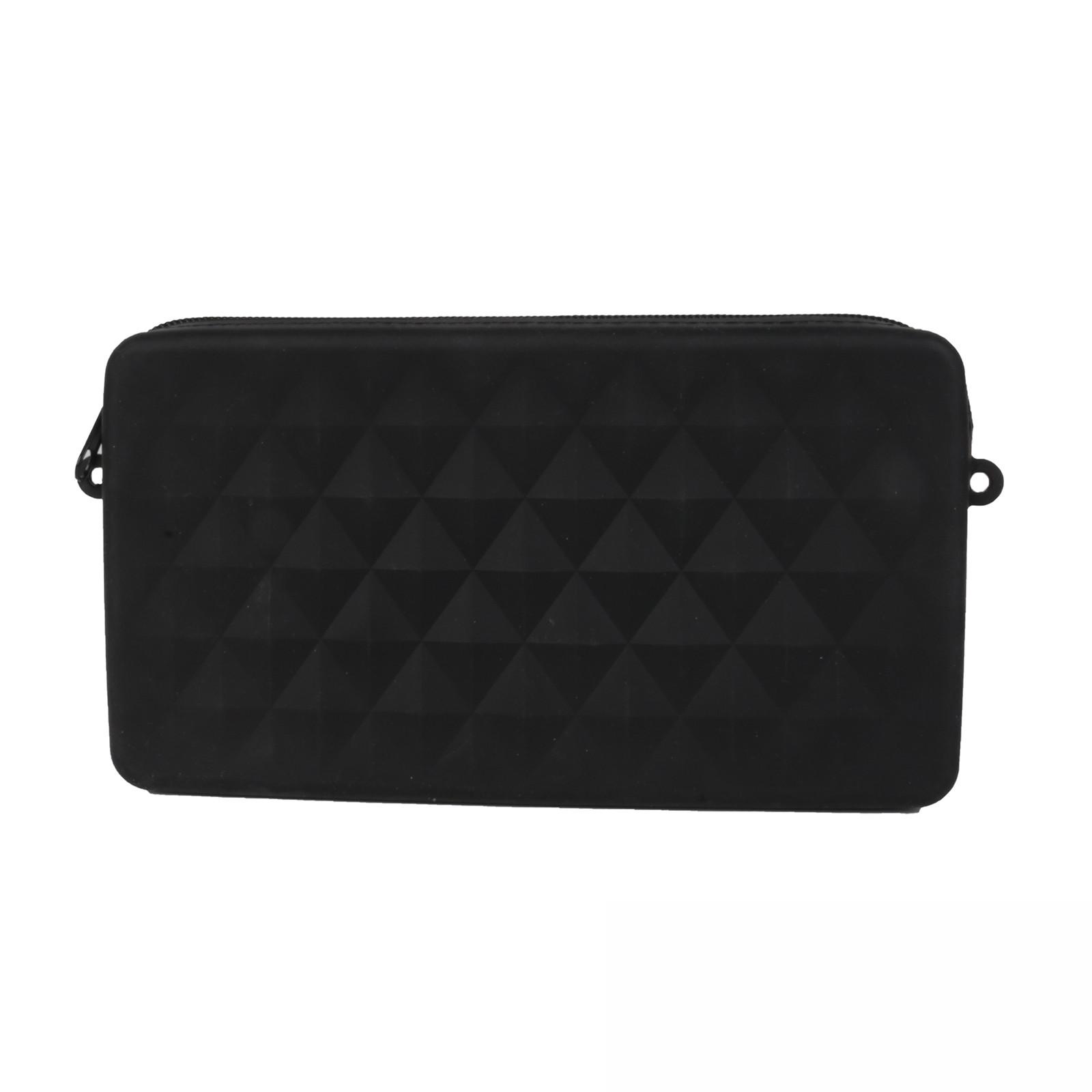 

Силиконовый держатель для телефона, сумка с отверстием, мягкий силиконовый кошелек с вставкой, подходящий для аксессуаров с отверстиями One Size чёрный