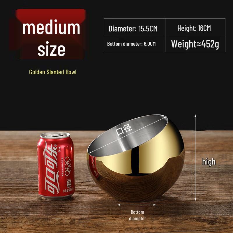 Stainless Steel Slanted Serving Bowl