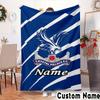 Custom Name Crystal Palace Crest Art Throws Blanket Flannel Blankets for Couch Bed Gifts for Men Women Picnic blanket Christmas fan gifts