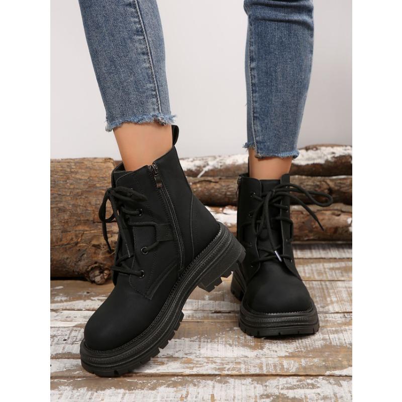 Large Size Platform Martin Boots Winter New Short Boots Retro Style Comfortable Martin Boots Women