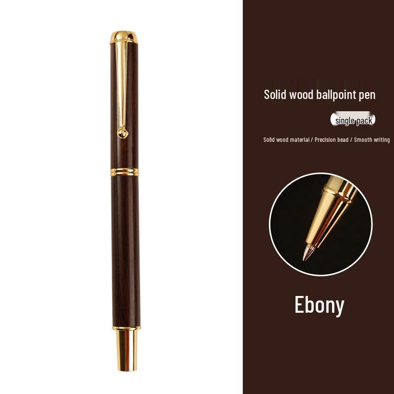 

Solid Wood Fountain and Ballpoint Pen Set - Engraved Signature Gel Pens with Gift Box for Students and Professionals