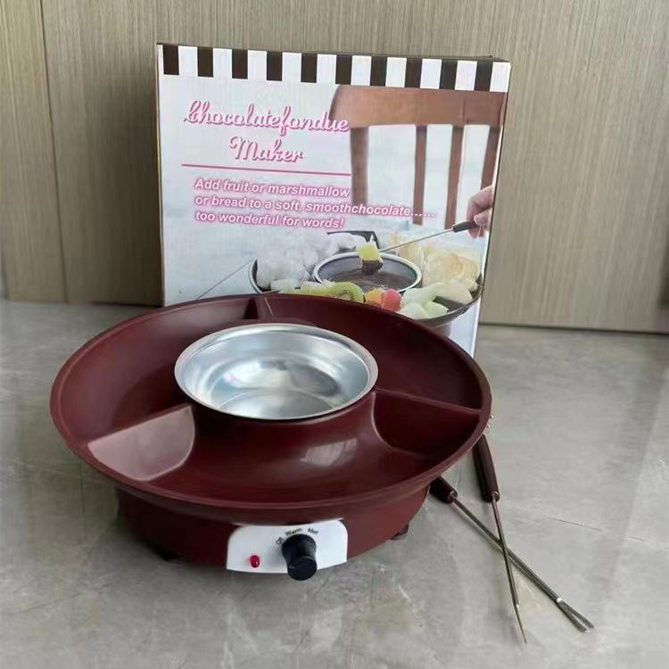 Electric Mini Self-Heating Chocolate Fondue Pot with Logo Option – Ideal for Parties