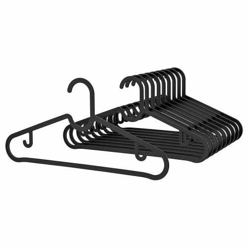 IKEA SPRUTTIG: Set of 10 Hangers, Black (403.170.78)