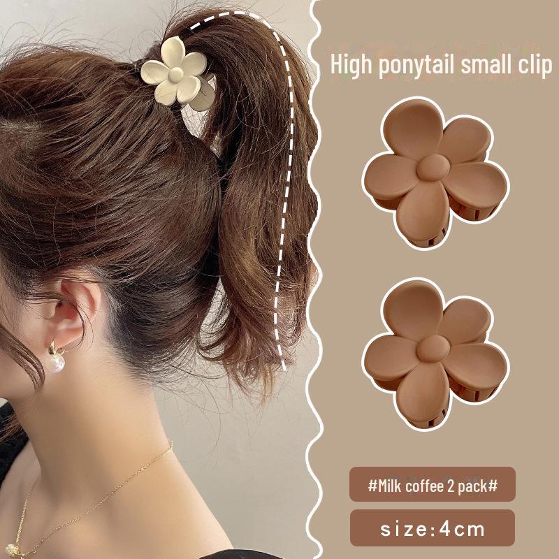 Frosted Flower Anti-Collapse High Ponytail Claw Clip