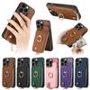 Zipper Vertical Cards Slot Ring Holder Wallet Case For iPhone 15 Pro Max 14 Plus 13 12 11 XS X XR 7 8 SE 2022 Cover Purse Cover