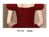 2025 Luxury Red Bridal Toasting Dress: New Style Long Evening Gown for Engagements and Weddings