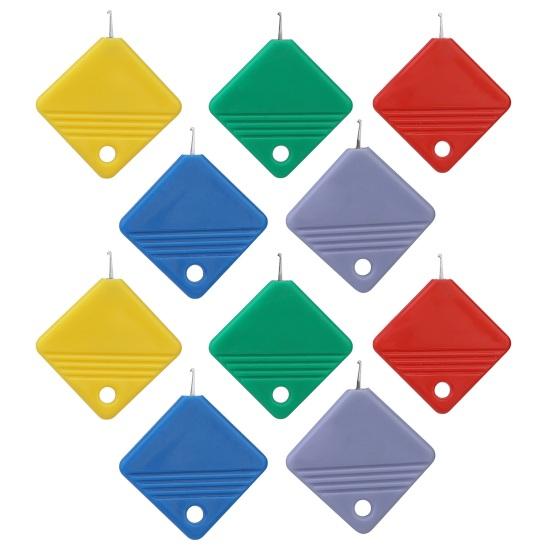 

10Pcs Square Needle Threader Hand Sewing DIY Embroidery Cross Stitch Crafts Portable Plastic Needle Threading Helper Tools Sewing Enthusiast Gift 10 Pcs