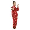 Pigiama con tuta natalizia con cappuccio Elk Loungewear, set coordinati natalizi per la famiglia