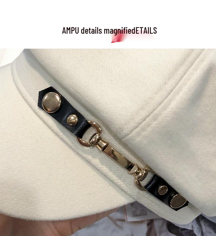 Women's Spring & Autumn Fashion Rivet Buckle Beret - Retro Korean Style, Elegant & Versatile Newsboy Painter Hat