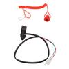 Boat Engine Kill Stop Switch with Safety Tether Lanyard For 22mm Handlebar Motorcycles Dirt Bike ATVs UTVs Outboard