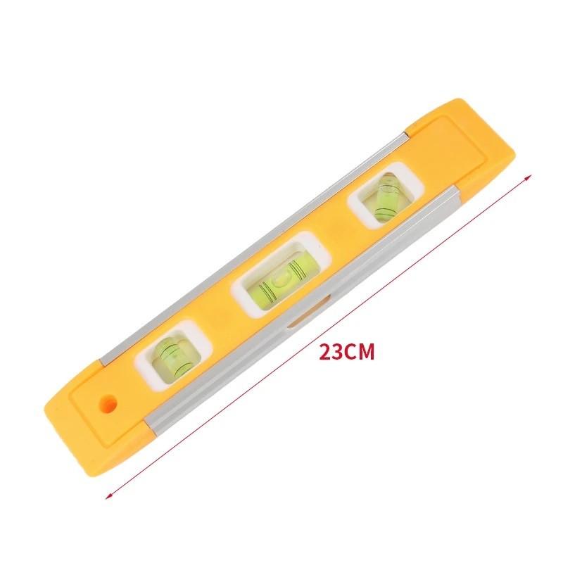 

9-дюймовый магнитный уровень Torpedo Level, 3 различных пузырька/45°/90°/180° Измерительный ударопрочный уровень Torpedo жёлтый