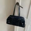 Chic Korean Style Pillow Shoulder Bag Large Capacity Vintage Nylon Underarm Bag Silver Commuting Y2K Women's Handbag Ladies