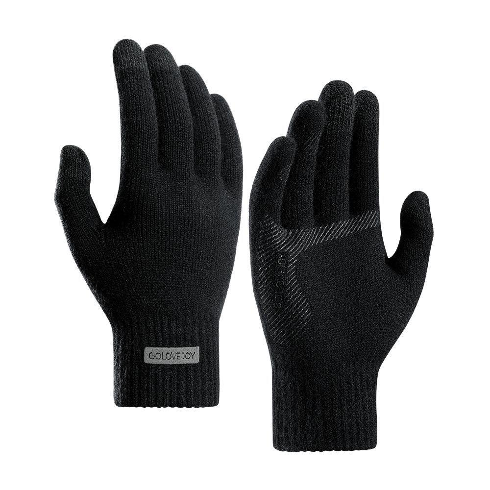 Herren Winter Winddichtes Fleece Radhandschuhe mit Samtfutter