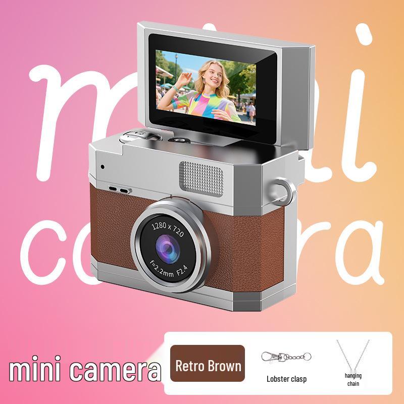Portable Retro Mini HD Camera with Flip Screen for Outdoor Parties