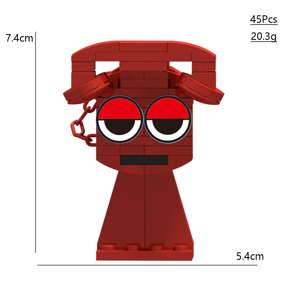 Rhythm Box game peripheral building blocks, Jellyfish Sister, Mr. Phone model dolls