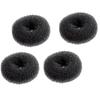 4 ks extra malý tvůrce drdolů Mini chignon tvarovač na vlasový drdol Vlasový donut Forma na ponožkový drdol Pro děti(malý, Černý)