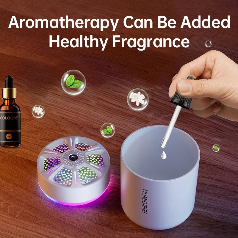 Mini Air Humidifier USB Electric 180ML Aroma Diffuser Essential Oil Purifier Aromatherapy Colorful Lights For Car Home Bedroom