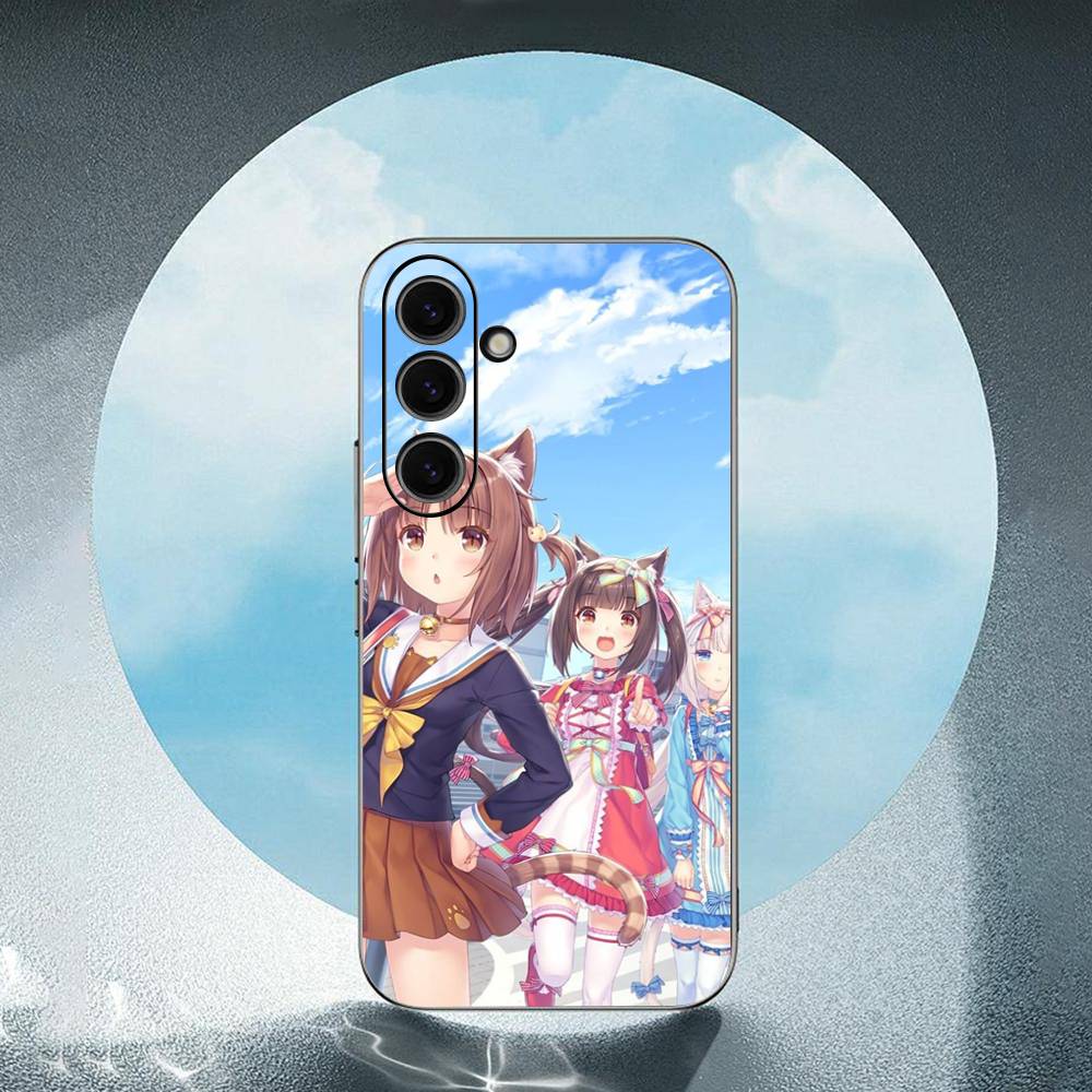 

Nekopara-A For Samsung Galaxy S23 S24 S25 Ultra S22 Plus S21 Black Soft Case Waterproof Soft Case SamsungS21plus