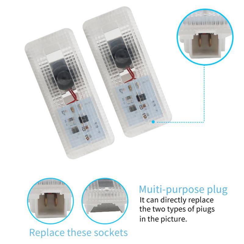 2Pcs LED Car Door Welcome Courtesy Projector Ghost Shadow Lights For o333 407 2004 2005 2006 2007 2008 2009-2012 Accessories 333o