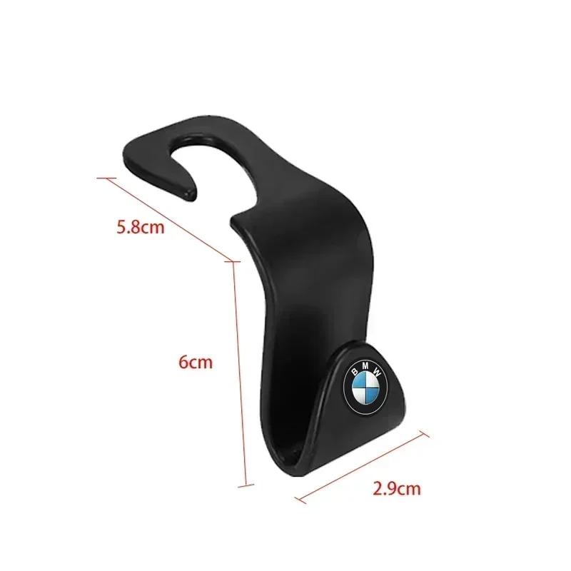 QMBR7 2025 Hots E60 2Pcs Portable Car Seat Back Hooks Accessories For BMW Performance F25 F26 F15 F16 E90 E91 E92 E60 E84 G22 G32 F13