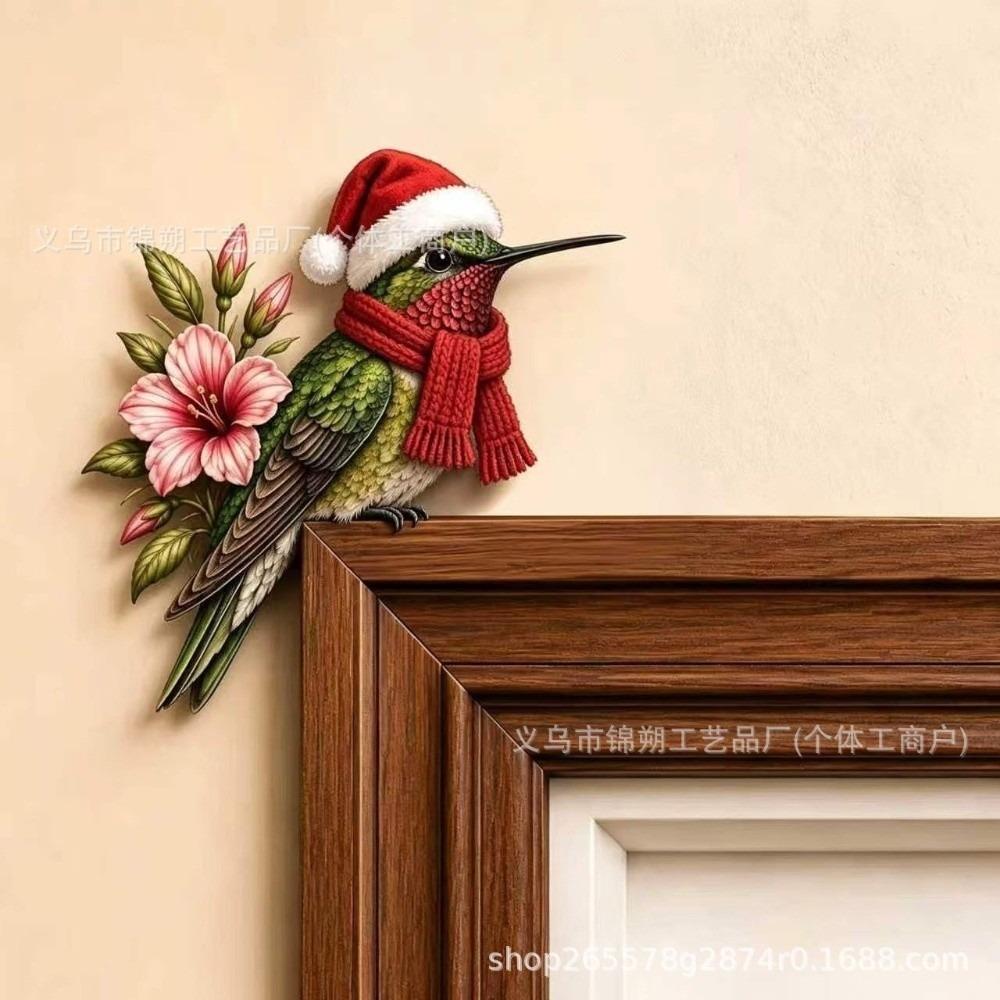 Wooden Door Topper Decor Corner Fit Animal Door Decor Rustic Door Hanging Ornaments  Bird Lovers