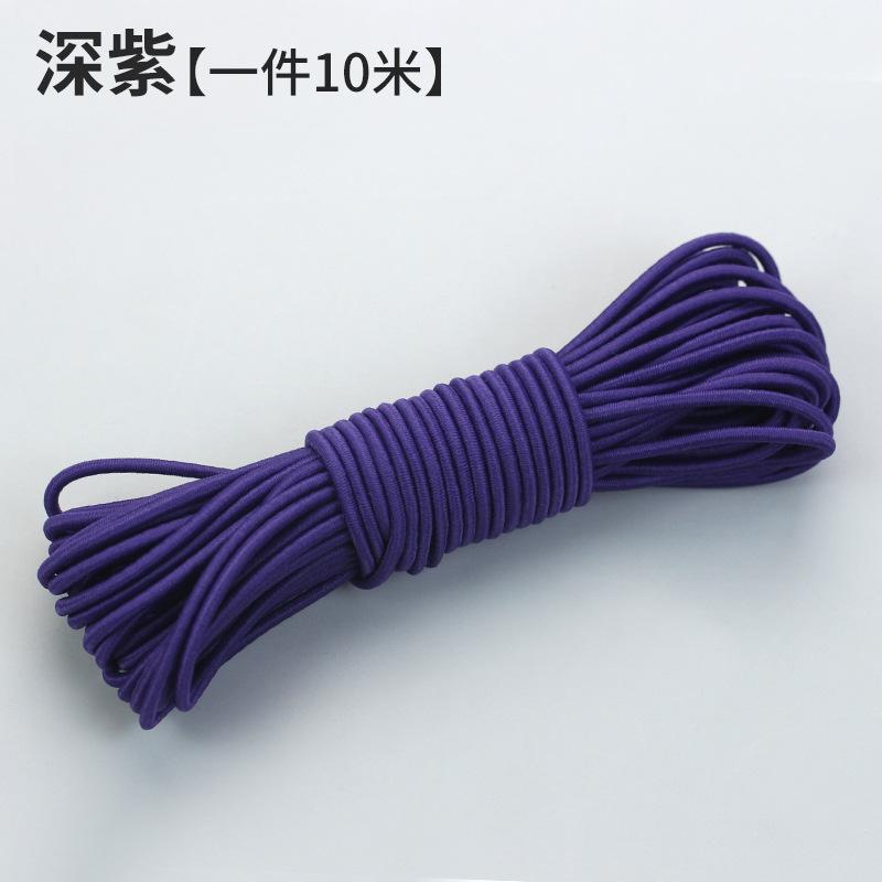 10M Rundes Farbiges Elastikband Gummiband Strapazierfähige Rindersehne Feines Springseil Elastisches Seil DIY Bekleidungszubehör Haarseil
