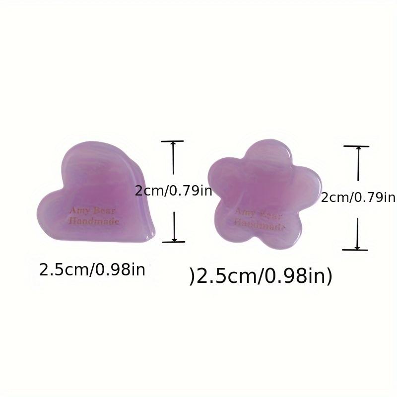 2pcs/set Cute Mini Acetate Heart Flower Geometric Hair Claw Plain Color Small Shark Clip Side Pins Women Hair Accessories