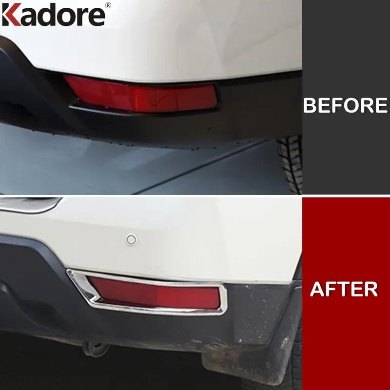 For Nissan X-trail Rogue T32 Facelift 2017- Chrome Car Rear Fog Light Lamp Cover Trim Tail Foglight Bezel Trims Accessories