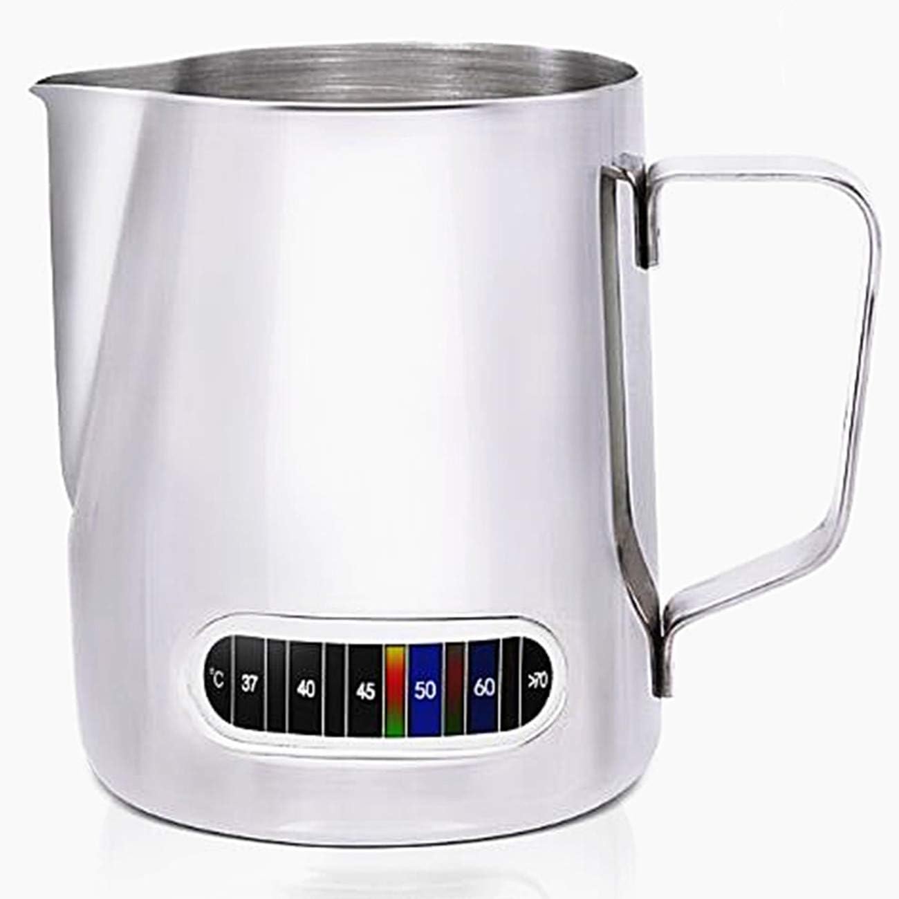 

Stainless Steel Milk Frothing Pitcher Cappuccino Latte Art Steaming Pitcher with Handle and Thermometer for Coffee Espresso