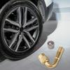 2pcs Tire Valve Extension, 45 Degree Tyre Inflator Valve Extension Adaptor Brass Tire Valve Stem Extenders Valve Stem Adapter for Cars Motorcycles