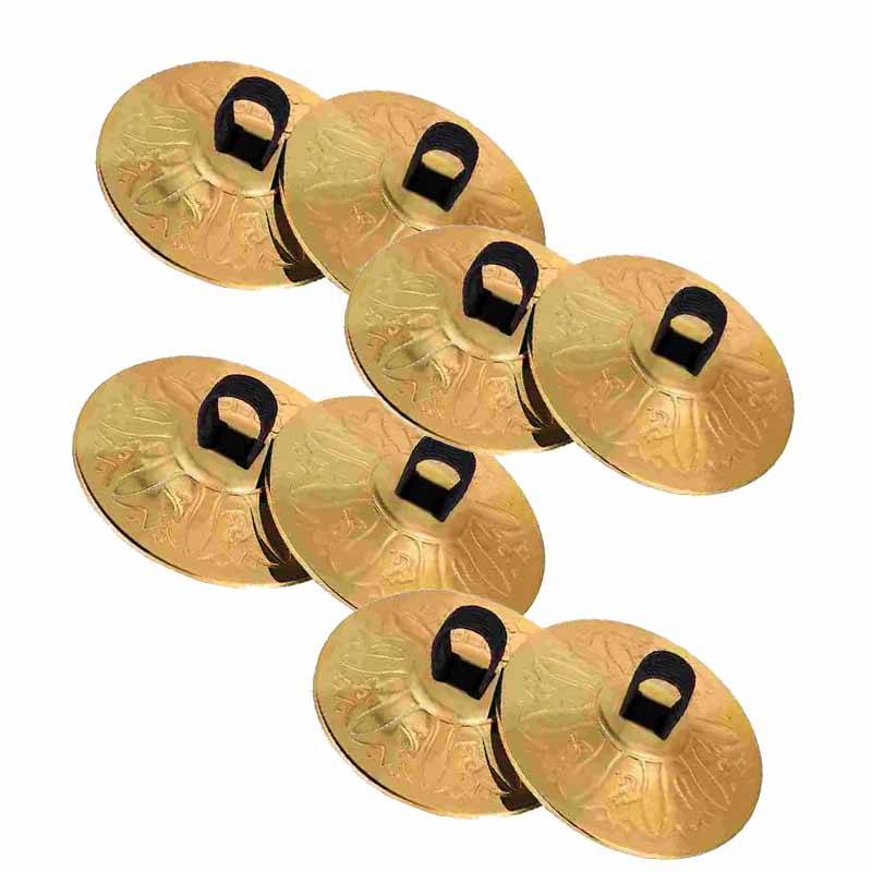 4PCS Copper Finger Cymbals Small Finger Cymbals Belly Dancing Mini Cymbals Musical Instrument Saucers Dance Finger-pointing