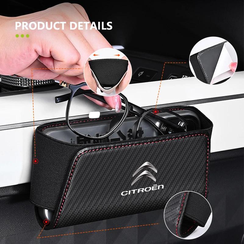 PYGO1 Organizer do bocznej kieszeni fotelika samochodowego Skórzana saszetka do przechowywania Telefon Okulary Dla Citroen C4 C3 C5 C1 C2 C6 VTS C4L DS3 DS4 DS5 Grand
