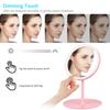 Rechargeable Round Makeup Mirror with L-ED Light Screen Switch Detachable Base Desk Makeup Mirror