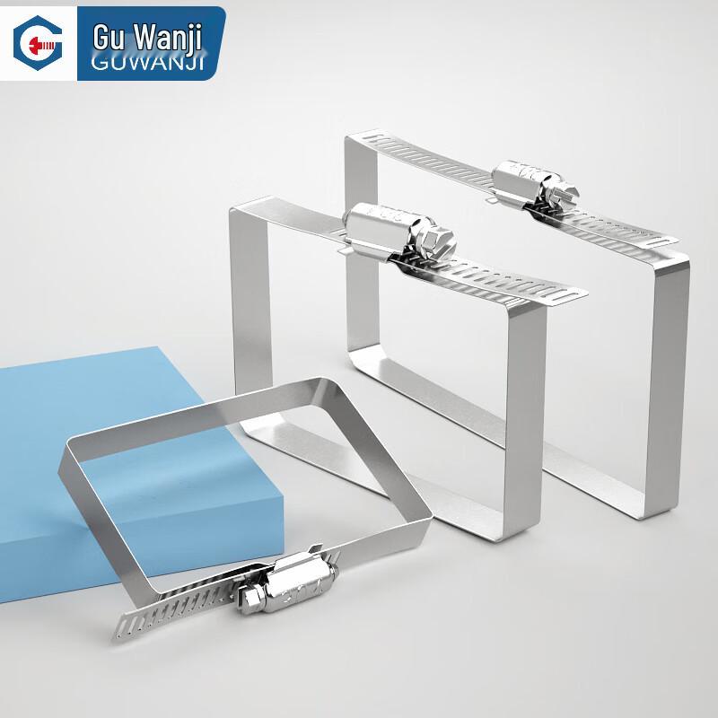 Guwanji 304 Stainless Steel Square Cable Clamps Φ100x50 (5 Pcs)